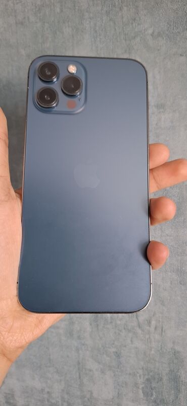 i̇phone 9: IPhone 12 Pro Max, 256 GB, Pacific Blue, Simsiz şarj, Face ID