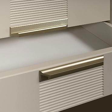 Спальные гарнитуры: Спальный гарнитур, Двуспальная кровать, МДФ, цвет - Бежевый — 9