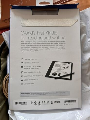 Skanerlər: Oxumaq və yazmaq üçün nəzərdə tutulmuş Kindle cihazı. Bu modeldə 10.2