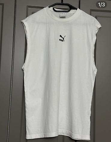желтые мужские футболки: Мужская футболка, Puma, S, цвет - Белый — 3