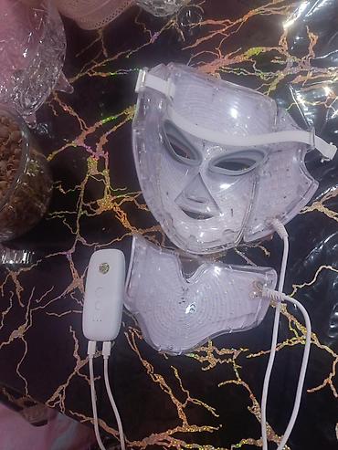 ev desti: LED işıq terapiyası üçün üz və boyun maskası - Üç hissədən ibarət — 1