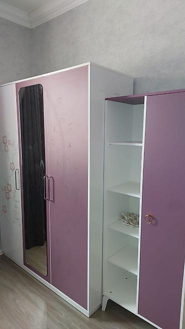 usag skafi: Uşaq/yeniyetmə otağı üçün şkaf dəsti - Rəng: bənövşəyi-ağ — 1