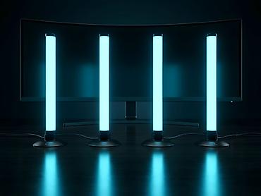 Stol lampaları: İkili Smart RGB Masaüstü İşıq Sütunları (Smart Table Lamp) – Pult və — 2