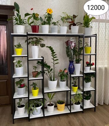 Полки для цветов: Лофт стиле, полка, стеллаж, подставки для цветов для книги, стол — 11