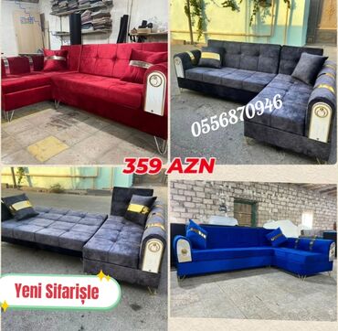 Divanlar: Künc divan, İşlənmiş, Açılan, Bazalı, Parça, Şəhərdaxili pulsuz çatdırılma — 18