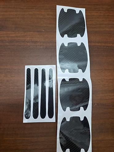masin ucun stiker: Avtomobil qapı dəstəyi üçün karbon naxışlı qoruyucu stiker dəsti. 8 — 2