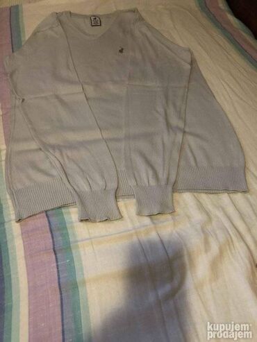 Džemperi: Odličan polo džemper, svetlo sive boje, L veličina, 100% cotton — 13