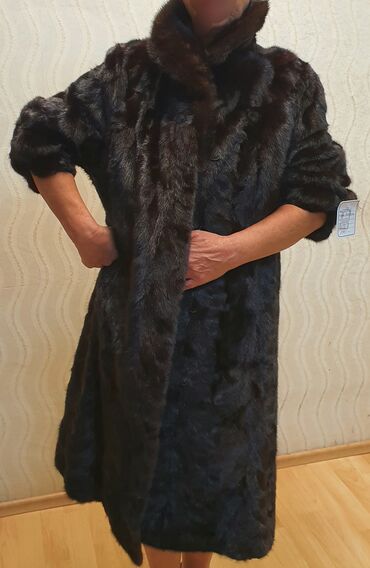Шуба, Норка, По колено, Германия, 3XL (EU 46)