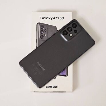 samsung раскладушка: Samsung Galaxy A73 5G, Колдонулган, 256 ГБ, түсү - Боз, 2 SIM