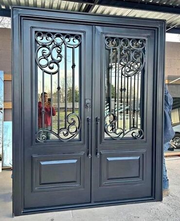 Giriş qapıları: Ofis üçün Yeni Giriş qapısı Zamok ilə, Pulsuz quraşdırma, Ünvandan götürmə, Pulsuz çatdırılma, Ödənişli çatdırılma — 35