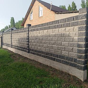 Заборы из пескоблока: Заборы из пескоблока, Установка — 29