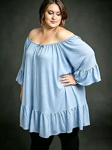 Tunike: Tunika sa otkrivenim ramenima (plus size). - Kroj: širok,lepršav — 2