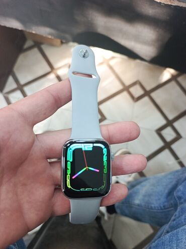 ekran sekli: Ağıllı saat – metalik korpus, 45 mm ölçülü böyük tam ekran, silikon