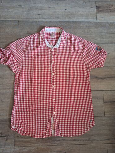 muska jaknica xl: Košulja Na kratke rukave, 2XL (EU 56), Maison Scotch, bоја - Crvena, Pamuk