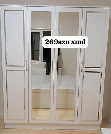 taxt baza: Yeni, 4 qapılı, Güzgülü, Ağ, Açılan, Düz dolab — 1