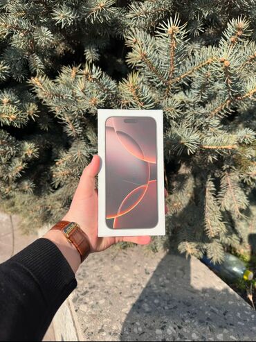 танка телефон: IPhone 16 Pro Max, Жаңы, 256 ГБ, Desert Titanium, Заряддоочу түзүлүш, Коргоочу айнек, Каптама, Бөлүп төлөө менен, 100 %