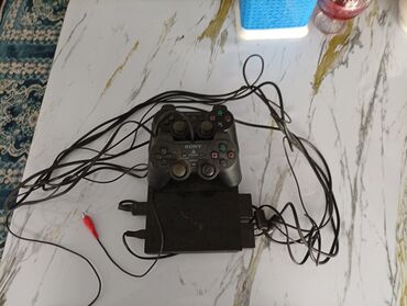 умный ноутбук: Игровая консоль Sony PlayStation 2 Slim (чёрная) с проводным
