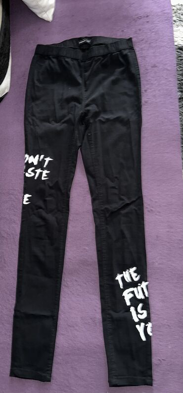 pantalone crne sa: XS (EU 34), Visok struk