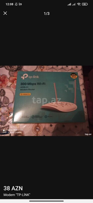 tplink modem: Salam mademi teze almisdim 55 manat basqa mademe kecmisem diye satiram