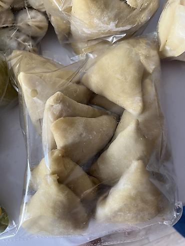 пакет большой: Домашние полуфабрикаты ручной лепки (замороженные), в прозрачных — 6