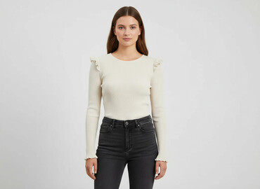 biała bluzka z bufkami zara: Zara, Bluzka damska, rozmiar XL