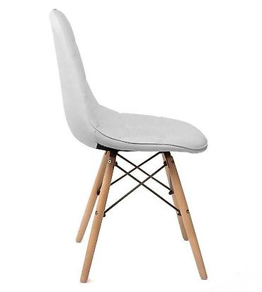 табиретка: Стул Eames экокожа 82х54х46 белый Обеденный стул Стул для офиса Eames — 3