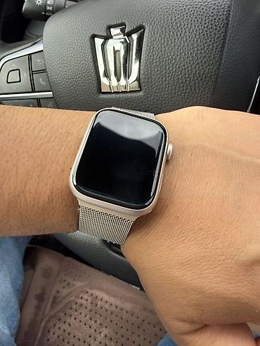 Акылдуу сааттар: Продаю Apple Watch 9 45mm заряд 98%, полный комплект. Район эне-сай — 1