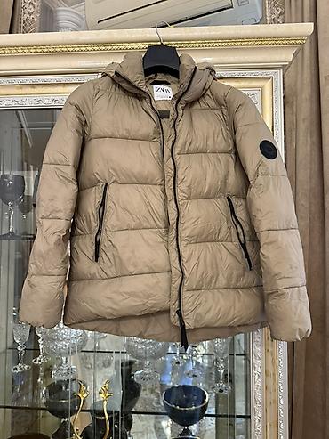 Zara kişi qış gödəkçəsi - Rəng: bej/taunp - Model: qabarıq (puffer)