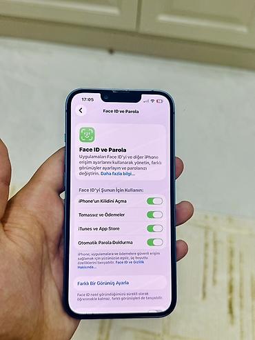 Мобильные телефоны и аксессуары: IPhone 13, 128 ГБ, Голубой, Face ID — 10