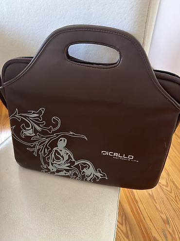 noutbuk ucun cantalar: Dicallo “Portable Life” noutbuk çantası - Rəng: tünd qəhvəyi, ön — 1