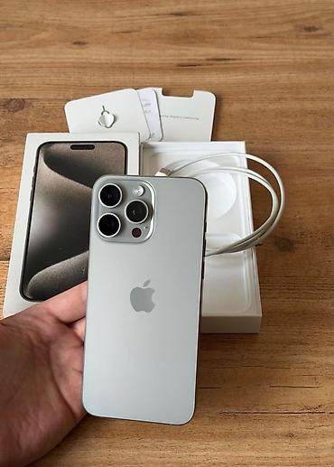 iphone se qiyməti: IPhone 15 Pro, 256 GB, Natural Titanium, Zəmanət, Simsiz şarj, Face ID — 1