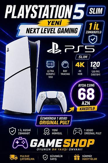 500gb ssd: PlayStation 5 Slim – Yeni nəsil oyun təcrübəsi Xüsusiyyətlər: - Ultra — 1