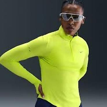 tn pertle: NIKE Swift Women's Dri-FIT UV 1/4-Zip Running Top vel. M NOVO HQ0499 — 2