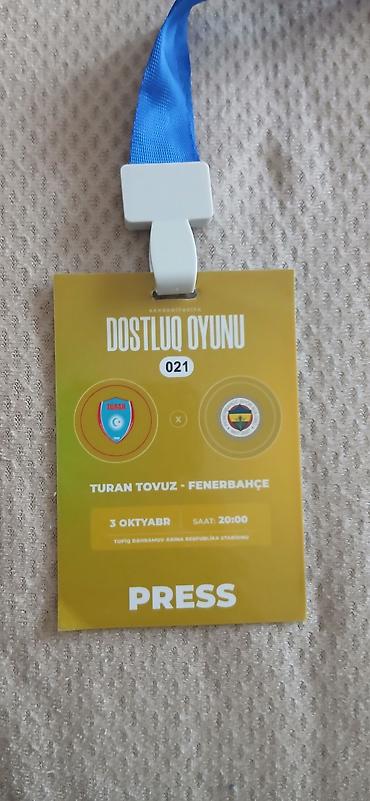 tar: Məhsul: Futbol oyunlarına akkreditasiya badge-ləri (boyun lentli — 1