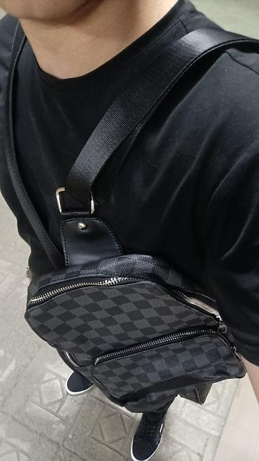 Сумкалар: Сумка через плечо в стиле Louis Vuitton, узор Damier Graphite — 2