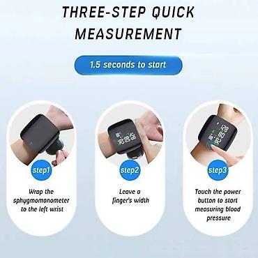 Tonometri: Апарат за мерење крвног притиска на зглобу са гласом, пуњив преко — 3