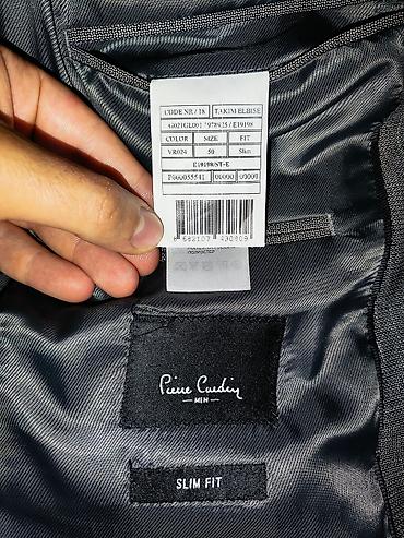 kis: Pierre Cardin firmasının boz rəngdə, slim fit biçimli kişi kostyumu — 2