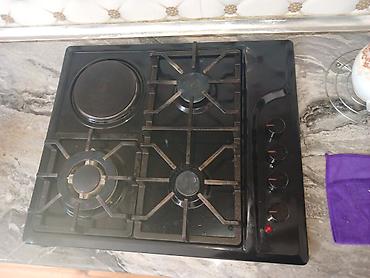Quraşdırılan qaz plitəsi – 3 qaz ocağı + 1 elektrik göz (kombinə)