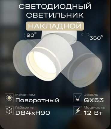 Розетки: Светодиодный накладной светильник с поворотным механизмом - Тип