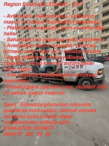 Digər nəqliyyat: Regyon evakuator xidməti – 24/7 - Avtomobil, SUV, mikroavtobus və — 1