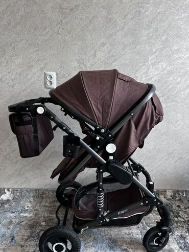 Коляски: Коляска, цвет - Коричневый, Б/у — 4