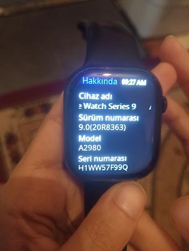 iphone saatlar: Apple Watch Series 9 (45 mm) – A2980 Xüsusiyyətlər: - 45 mm alüminium — 4