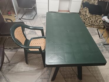 ucuz stular: Balkon üçün, İşlənmiş, Dördbucaq masa, 6 stul