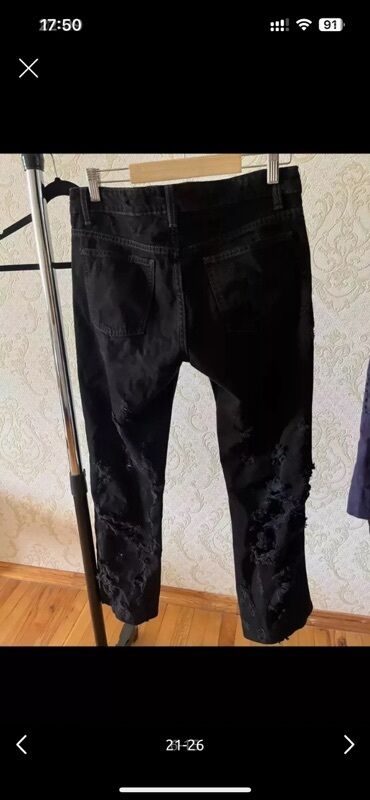 CD, DVD disklər və kassetlər: Zara, yırtıq detallı cins şalvar Dizlərdə və digər yerlərdə yırtıqlar — 9