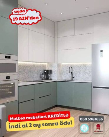 Sifarişlə mətbəx mebeli: Sifarişlə mətbəx dəsti, Özü çəkən petlələr, Sadə laminat, Kredit var, Pulsuz çatdırılma -da lalafo.az — 22 Sifarişlə mətbəx mebeli: Sifarişlə mətbəx dəsti, Özü çəkən petlələr, Sadə laminat, Kredit var, Pulsuz çatdırılma — 22