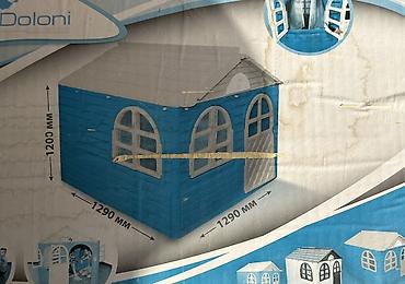 taxta oyuncaq: Uşaq oyun evi – Doloni - Ölçülər: 1290 x 1290 x 1200 mm - Material — 1