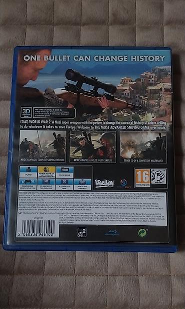 sniper elite: Sniper Elite 4 (PS4) disk ela veziyyetdedir cizigi yoxdur, qutusu ela — 2