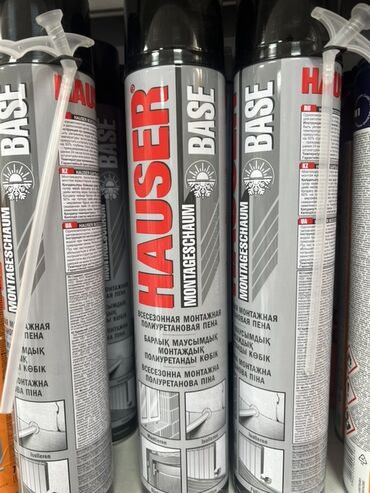 крепость клей: Всесезонная монтажная полиуретановая пена Hauser Base. Используется