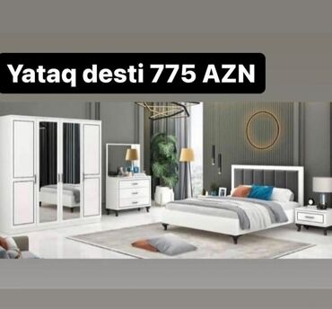Yataq otağı dəstləri: İkinəfərlik çarpayı, Dolab, 2 tumba, Termo, Azərbaycan, Yeni — 4