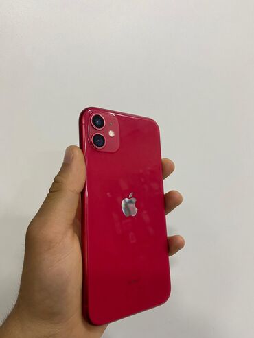 Apple iPhone: IPhone 11, 64 GB, Qırmızı, Face ID